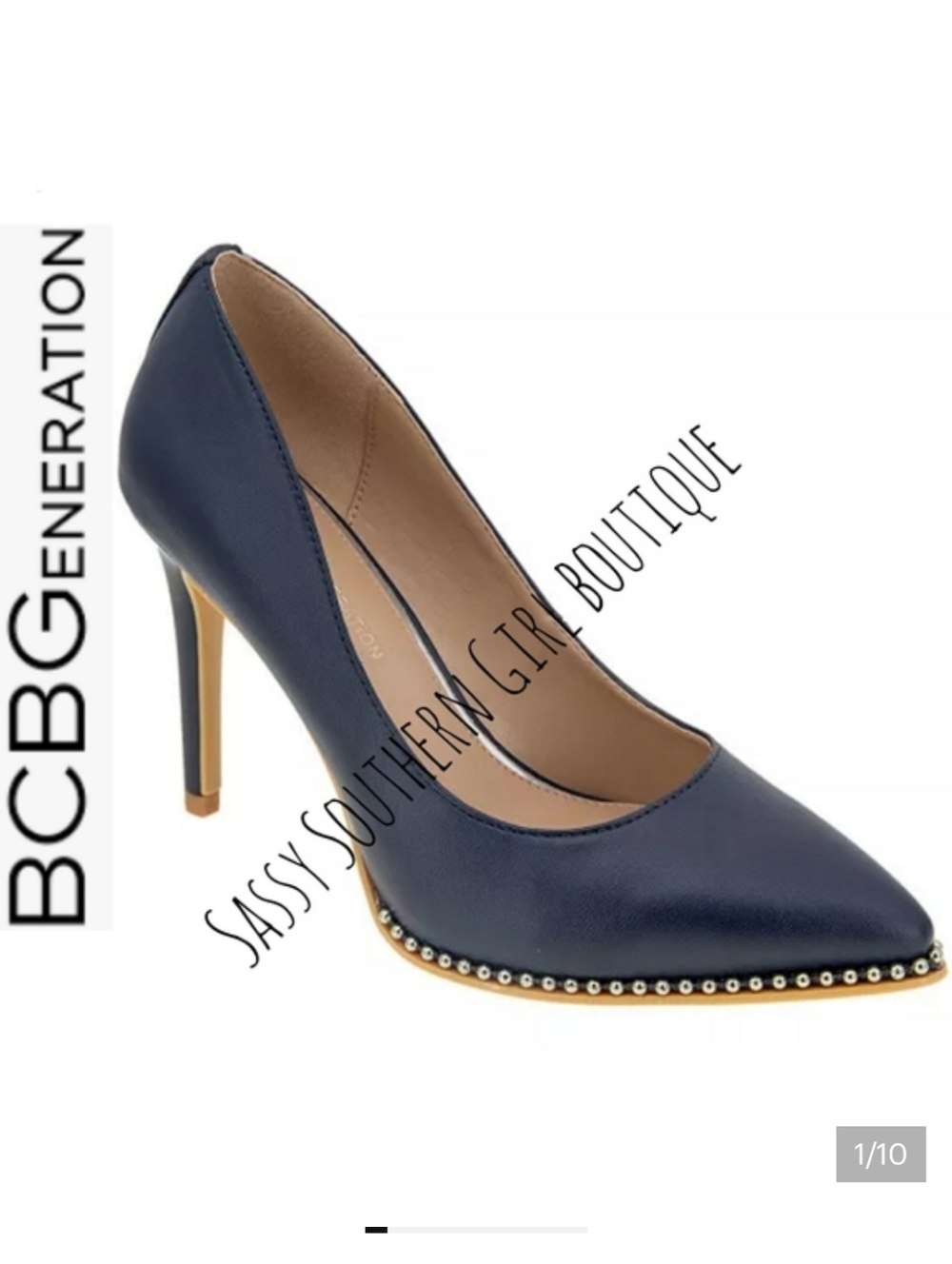 🆕⭐ BCBGeneration navy studded pumps